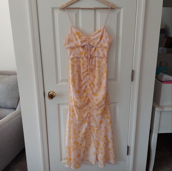 Significant Other SO Pineapple Palm Clip Dot Cutout Angelina Dress US Size 6 - Picture 1 of 4